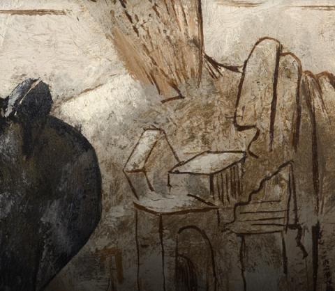 Dettaglio da Archeologi misteriosi di Giorgio de Chirico