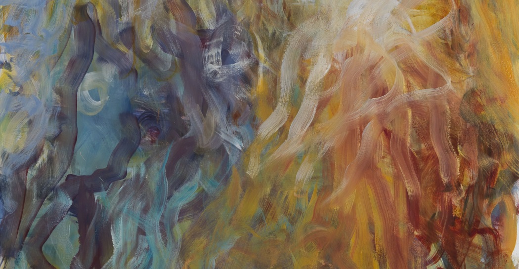 particolare dell'opera di Frank Holliday "Magical Thinking", 2016, olio su tela, 250 x 209 cm particolare dell'opera di Frank Holliday "Magical Thinking", 2016, olio su tela, 250 x 209 cm