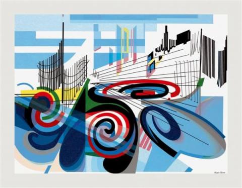 Nadir Afonso, Íris, 2000, Acrílico sobre tela,  cm 102,5 x 132
