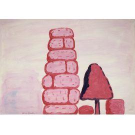 Philip Guston. Untitled (Wall). 1971 oil on paper (Private Collection)