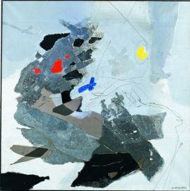 11. Gino Morandis, Immagine in grigio, 1989, Tecnica mista su tela, 100x100, Collezione della Fondazione di Venezia